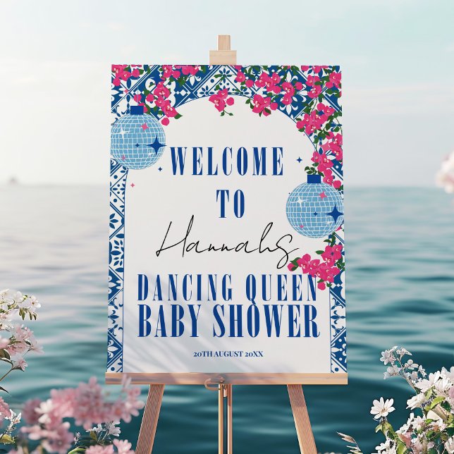 Dancing Queen bougainvillea Baby Shower Welcome  Foam Board (Creator Uploaded)