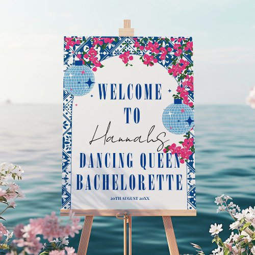 Dancing Queen bougainvillea Bachelorette Welcome  Foam Board