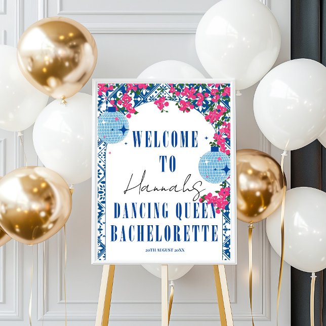 Dancing Queen bougainvillea Bachelorette Welcome  Poster (Creator Uploaded)