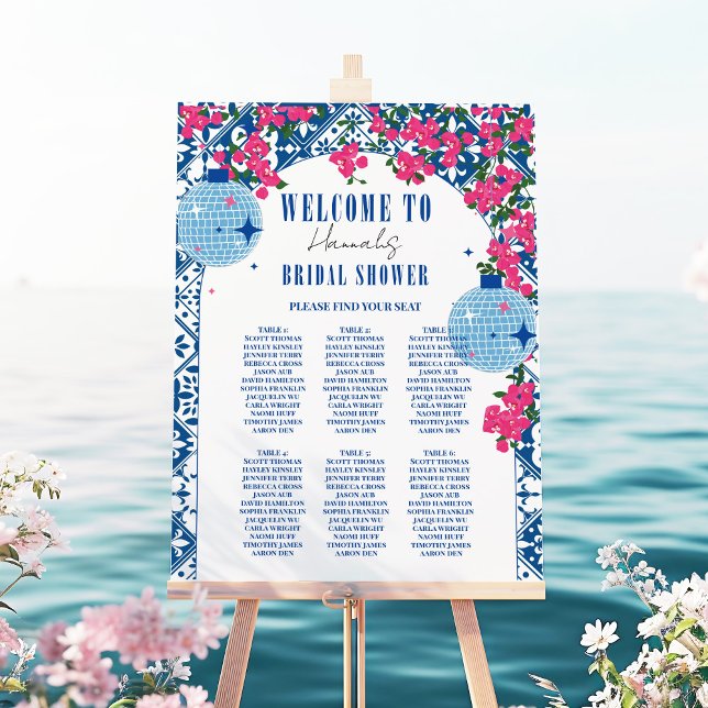 Dancing Queen bougainvillea Bridal Shower Seating  Foam Board (Creator Uploaded)