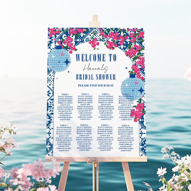 Dancing Queen bougainvillea Bridal Shower Seating  Foam Board (Creator Uploaded)