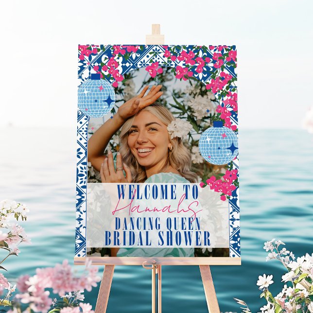Dancing Queen bougainvillea Bridal Shower Welcome  Foam Board (Creator Uploaded)