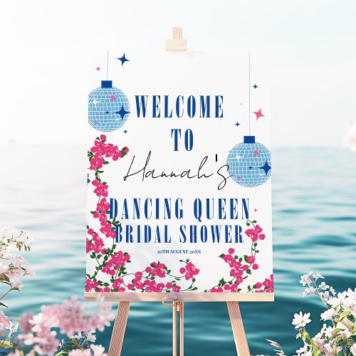 Dancing Queen bougainvillea Bridal Shower Welcome  Foam Board