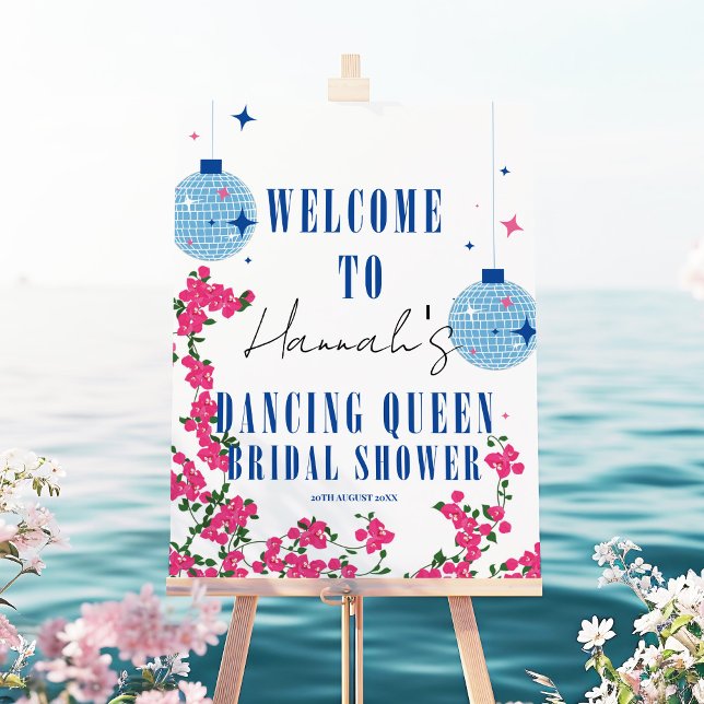Dancing Queen bougainvillea Bridal Shower Welcome  Foam Board (Creator Uploaded)