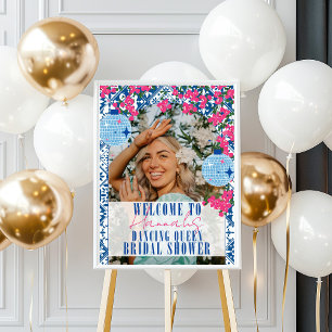 Dancing Queen bougainvillea Bridal Shower Welcome Poster