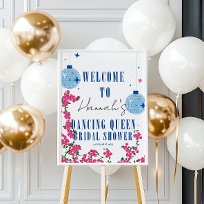 Dancing Queen bougainvillea Bridal Shower Welcome  Poster