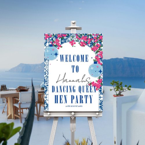 Dancing Queen bougainvillea Hen Party Welcome  Foam Board