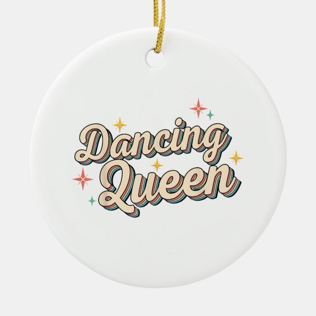 Dancing Queen Ceramic Ornament (Front)