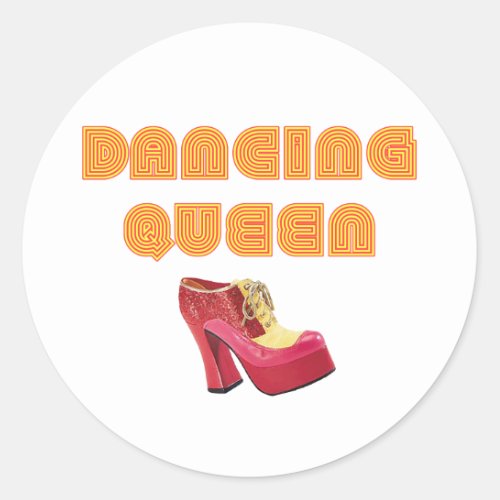 Dancing Queen Classic Round Sticker