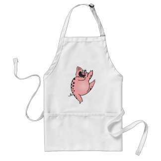 Dancing Queen | Dancing Pig | Dancing Cartoon Pig Adult Apron