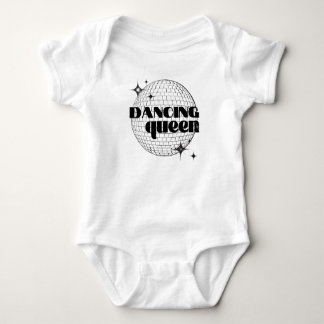 Dancing queen disco ball baby bodysuit