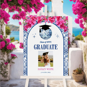 Dancing Queen Disco Ball Graduation Party Welcome Foam Board