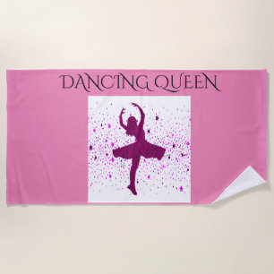DANCING QUEEN girl's beach towel. Beach Towel