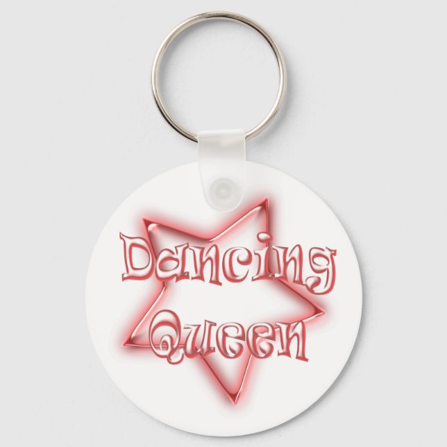 Dancing Queen Girls Pink Logo Key Chain (Front)
