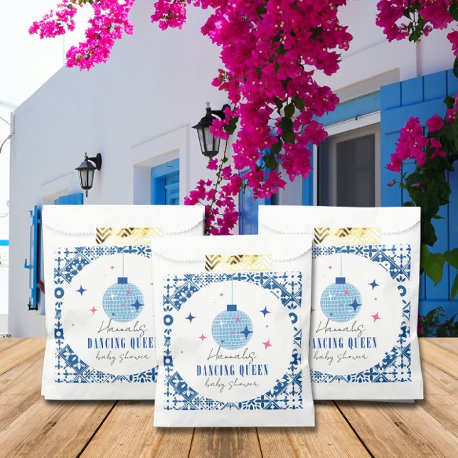Dancing Queen greek Musical disco baby shower Favor Bag (Creator Uploaded)