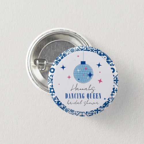 Dancing Queen greek Musical disco bridal shower Button