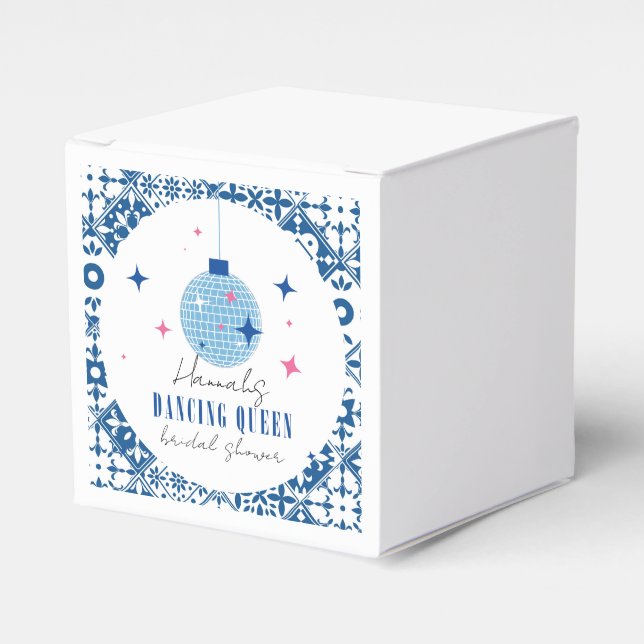 Dancing Queen greek Musical disco bridal shower Favor Boxes (Front Side)
