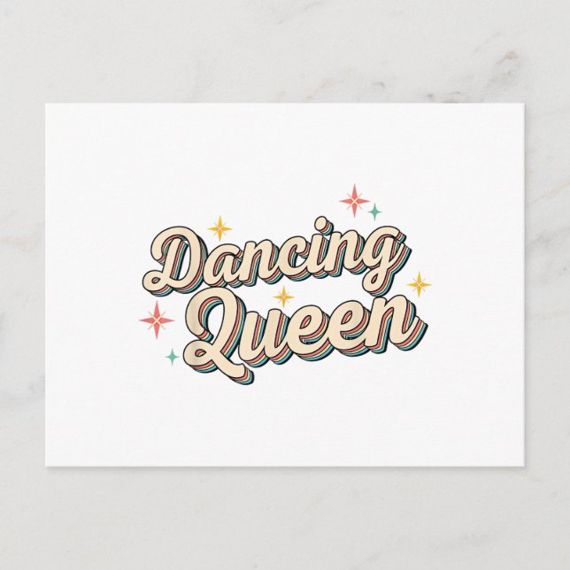 Dancing Queen Holiday Postcard (Front)