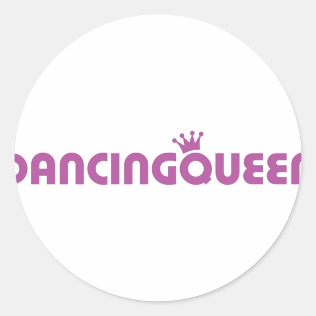 dancing queen icon classic round sticker (Front)