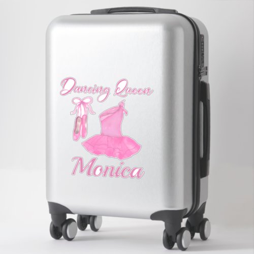 Dancing Queen Quote Pink Cute Ballerina Dress Shoe Sticker