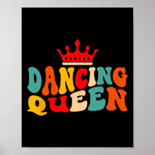 Dancing Queen Retro 70s Disco Themed 70's Lover Wo Poster