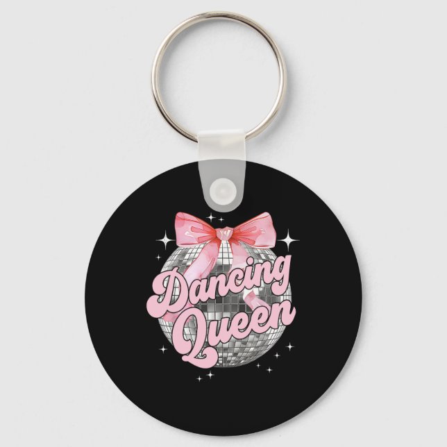 Dancing Queen Shirt Dancing 70s 80s Women Girl  Keychain (Front)