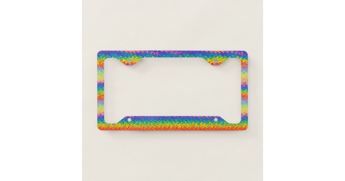 Dancing Rainbow License Plate Frame | Zazzle