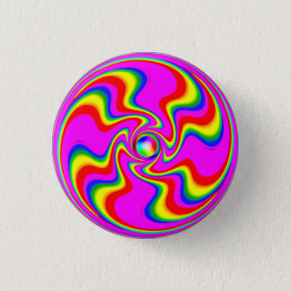 Dancing Rainbow Spiral Button