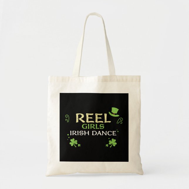Dancing Reel Girls Irish Dance  St. Patrick's Day  Tote Bag (Front)