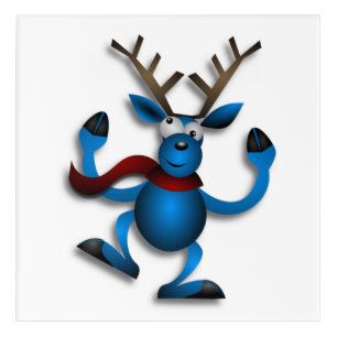 DANCING REINDEER ACRYLIC PRINT