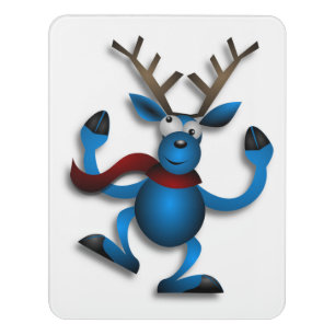 DANCING REINDEER DOOR SIGN