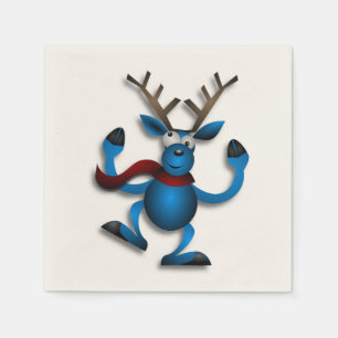 DANCING REINDEER PAPER NAPKINS