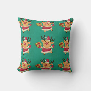 Dancing Reindeer Pillow