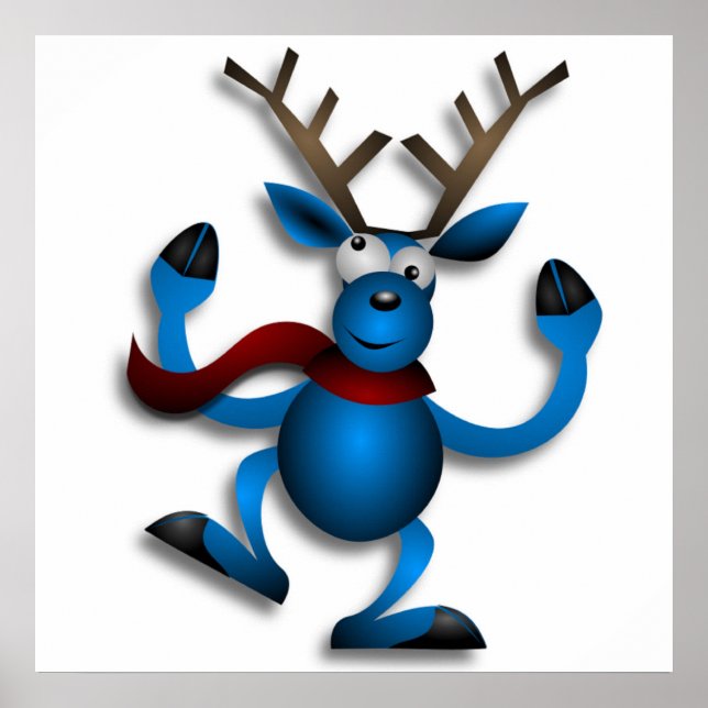 DANCING REINDEER POSTER (Front)