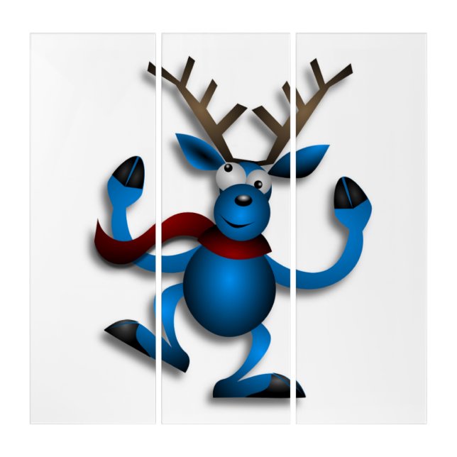 DANCING REINDEER TRIPTYCH (Front)