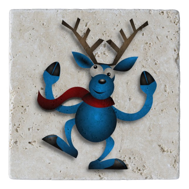 DANCING REINDEER TRIVET (Front)