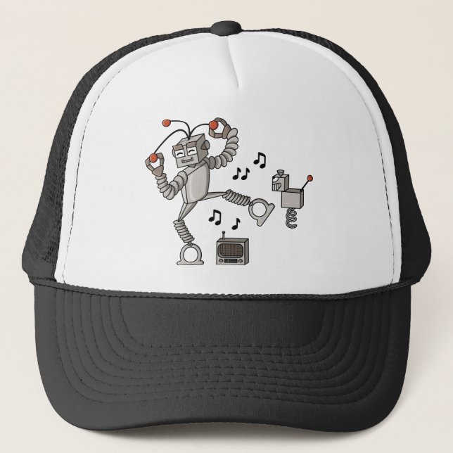 Dancing robot trucker hat (Front)
