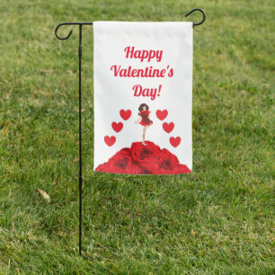 Dancing Rose Valentine's Day Garden Flag