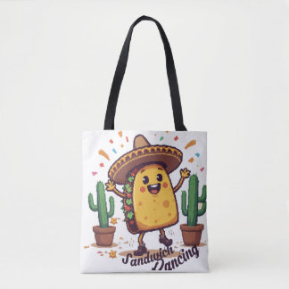Dancing Sandwich Fiesta Tote Bag