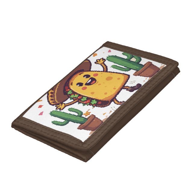 Dancing Sandwich Fiesta Tri-fold Wallet (Bottom)