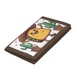 Dancing Sandwich Fiesta Trifold Wallet