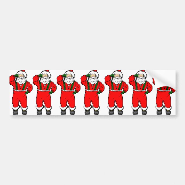 Dancing Santa Bumper Sticker (Front)