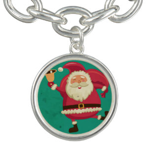 Dancing Santa Charm Bracelet