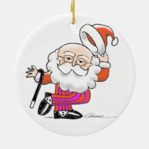 Dancing Santa Christmas Ornament