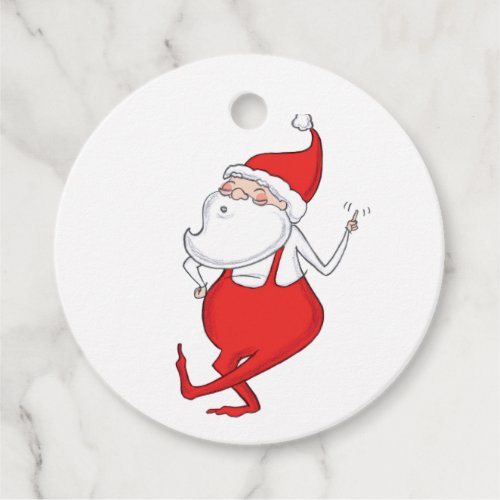 Dancing Santa Claus Christmas Gift Tag
