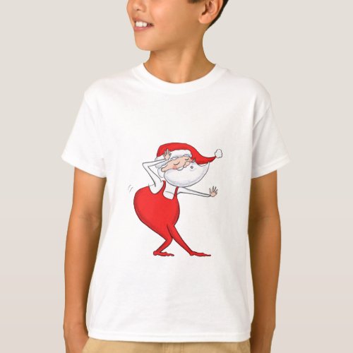 Dancing Santa Claus Christmas Kids T_shirt