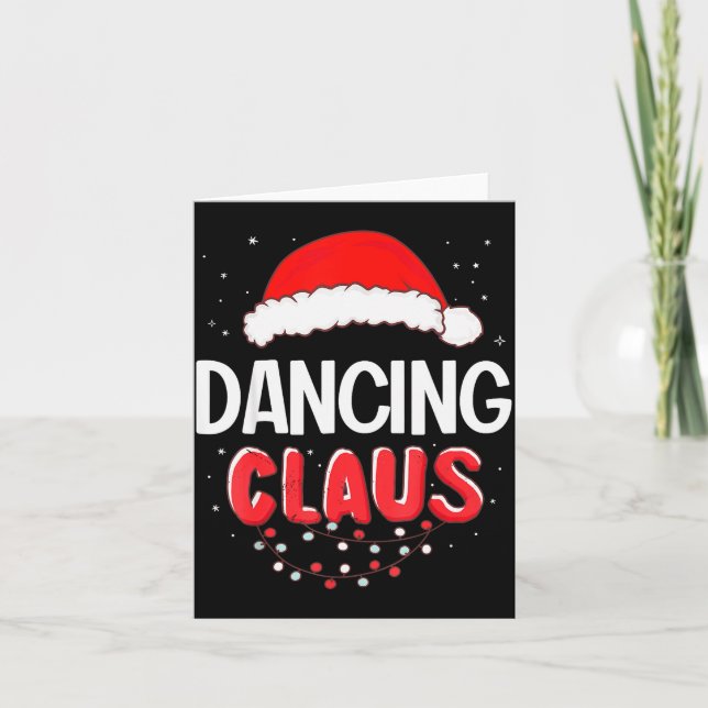 Dancing Santa Claus Christmas Matching Costume  Card (Front)