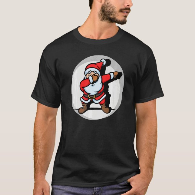 Dancing Santa Claus Dab Dabbing Christmas Xmas T-Shirt (Front)