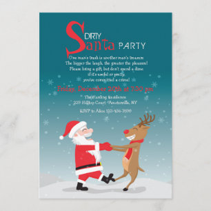 Dancing Santa Party Invitation