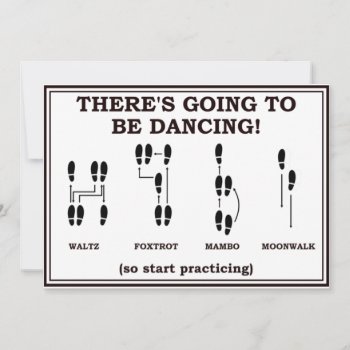 Dancing Save The Date Wedding Announcement by FunnyBusiness at Zazzle